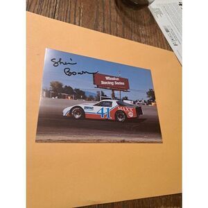 Autographed 1990 Sheri Bown NASCAR Driver Card #41 Winston Racing Series 5x7 VTG